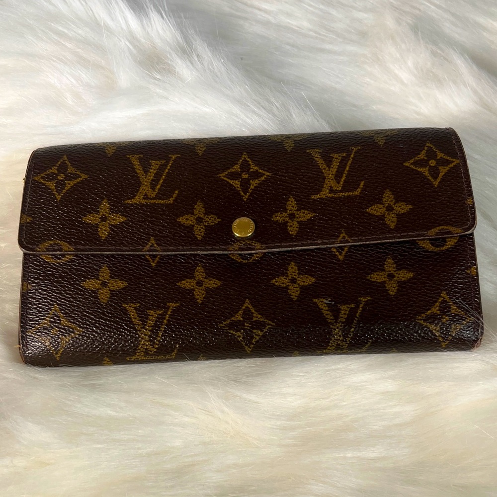 Louis Vuitton LV Long Wallet Monogram Browns